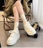 Baskets blanches à semelles épaisses pour femmes: Chaussures à plateforme automne 2025, Style sportif décontracté polyvalent augmentant la hauteur
