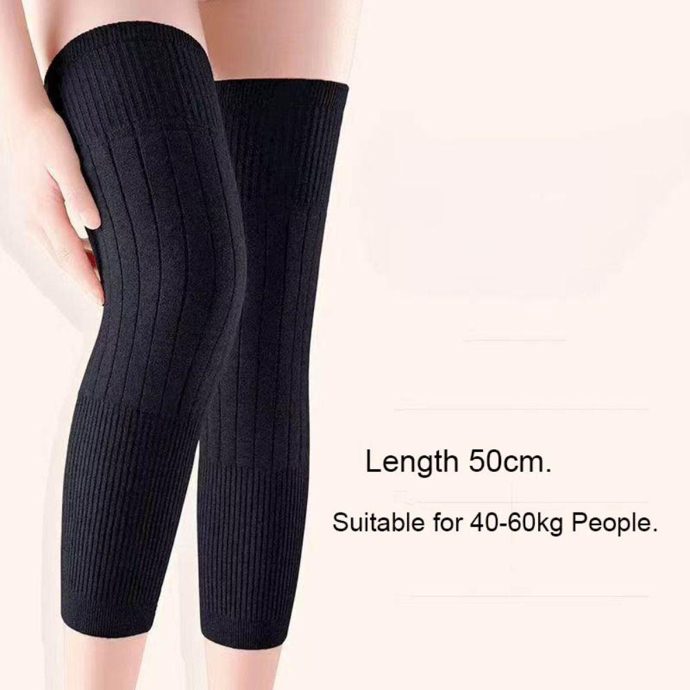 Nuovi Paraginocchi in Lana Cashmere Protezione Rotula Scaldamuscoli Nero/Grigio Scaldamuscoli per Ginocchia Ginocchia