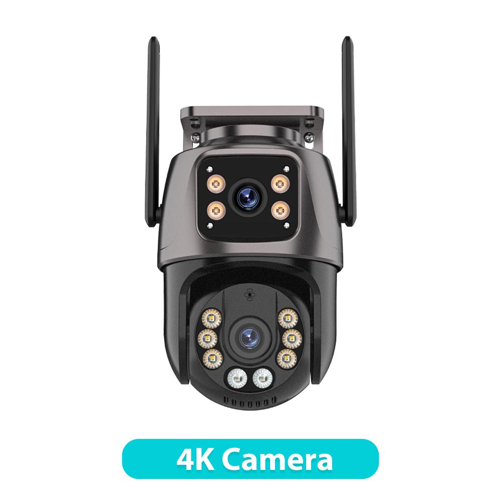 

6K HD три екрани Wi-Fi камера безпеки 4K 8MP зовнішня бездротова PTZ IP-камера Ai Human Detect Відеоспостереження iCSee APP 4K Camera