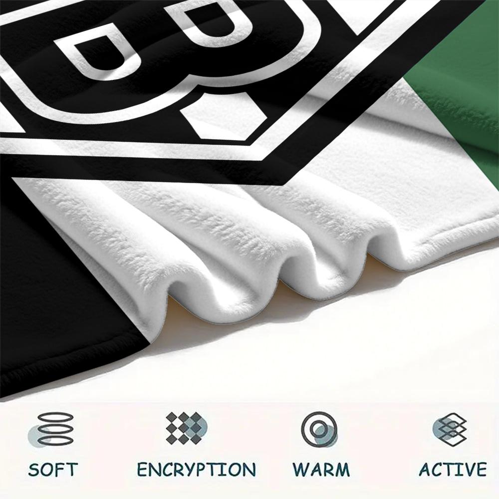 Borussia Print Flannel Blanket, High quality Comfortable for All Seasons, Home Decor, Warmth and Comfort, Perfect for Christmas Gifts