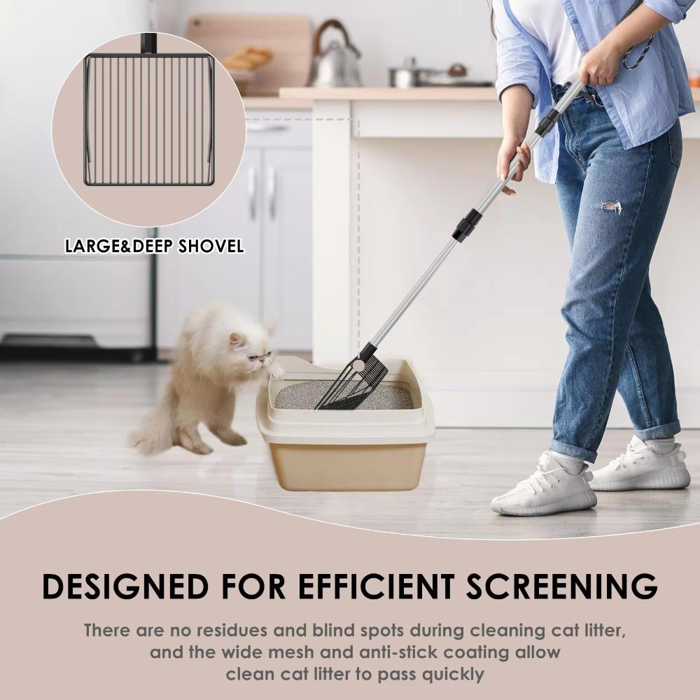 Easy To Clean Cat Litter Scoop Metal Kitten Litter Shovel Durable Cat Poop Spoon Pet Supplies