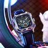 Unique Square Hollow Dial Watches Top Luxury Brand Men Sport Watch Automatic Mechanical Waterproof Wristwatch Relogio