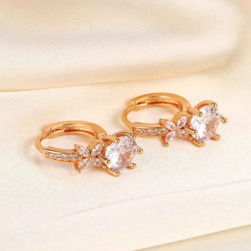 Flash Diamond Bow Ear Buckle Unique Design Earrings Earrings Stud Earrings Versatile