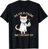 Funny Chemistry T-Shirt Humor Science Teacher Cat Pun Graphic T-Shirt Vintage Casual Fashion Streetwear Crew Neck T-Shirt