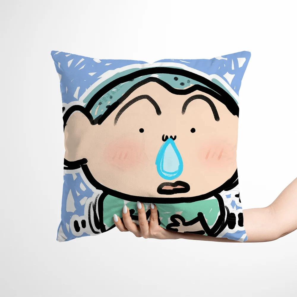 Cartoon Throw Pillow Covers Living Room Decoration Printed Sofa Cushion Cover Polyester Soft Pillowcase