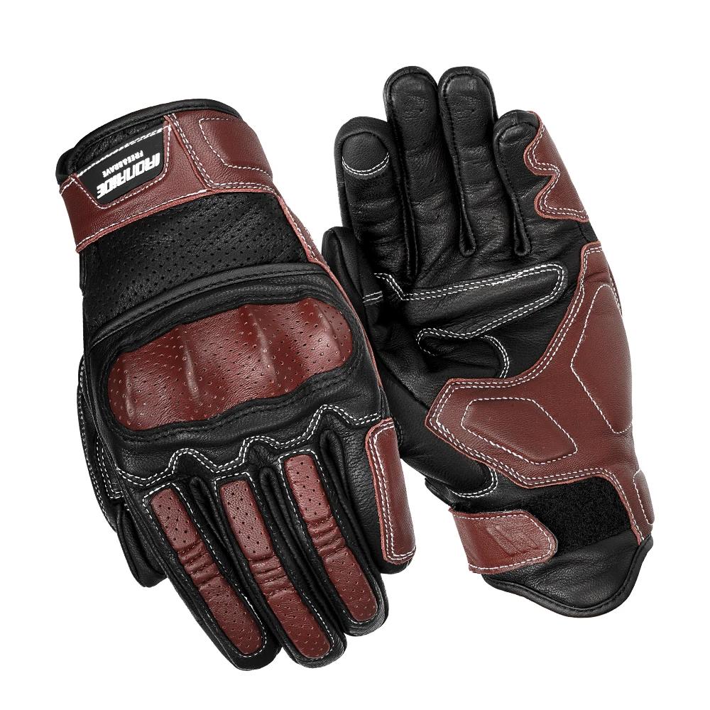 Summer Breathable Non-slip Motorcycle Gloves Men Leather Motorbike Full Finger Motocross Riding Glove Protective Gear For Rider