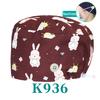 Cartoon Printed Nursing Caps Men Women Medical Hats Adjustable Long Hair Pet Dental Clinic Doctors Scrub Hat