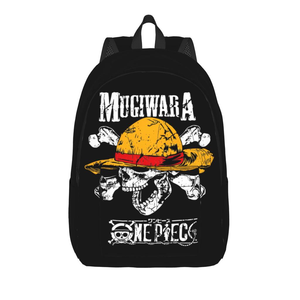 Monkey D. Luffy One Piece Fashion Backpack with Pocket Student Work  Daypack for Men Women College Canvas Bags