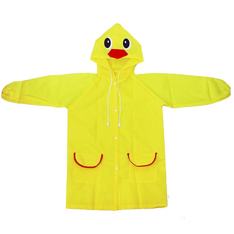 1pc Cute Cartoon Animal Kids Rain Coat Children Raincoat Rainwear Boys Girls Waterproof Raincoat Student Poncho Rainsuit