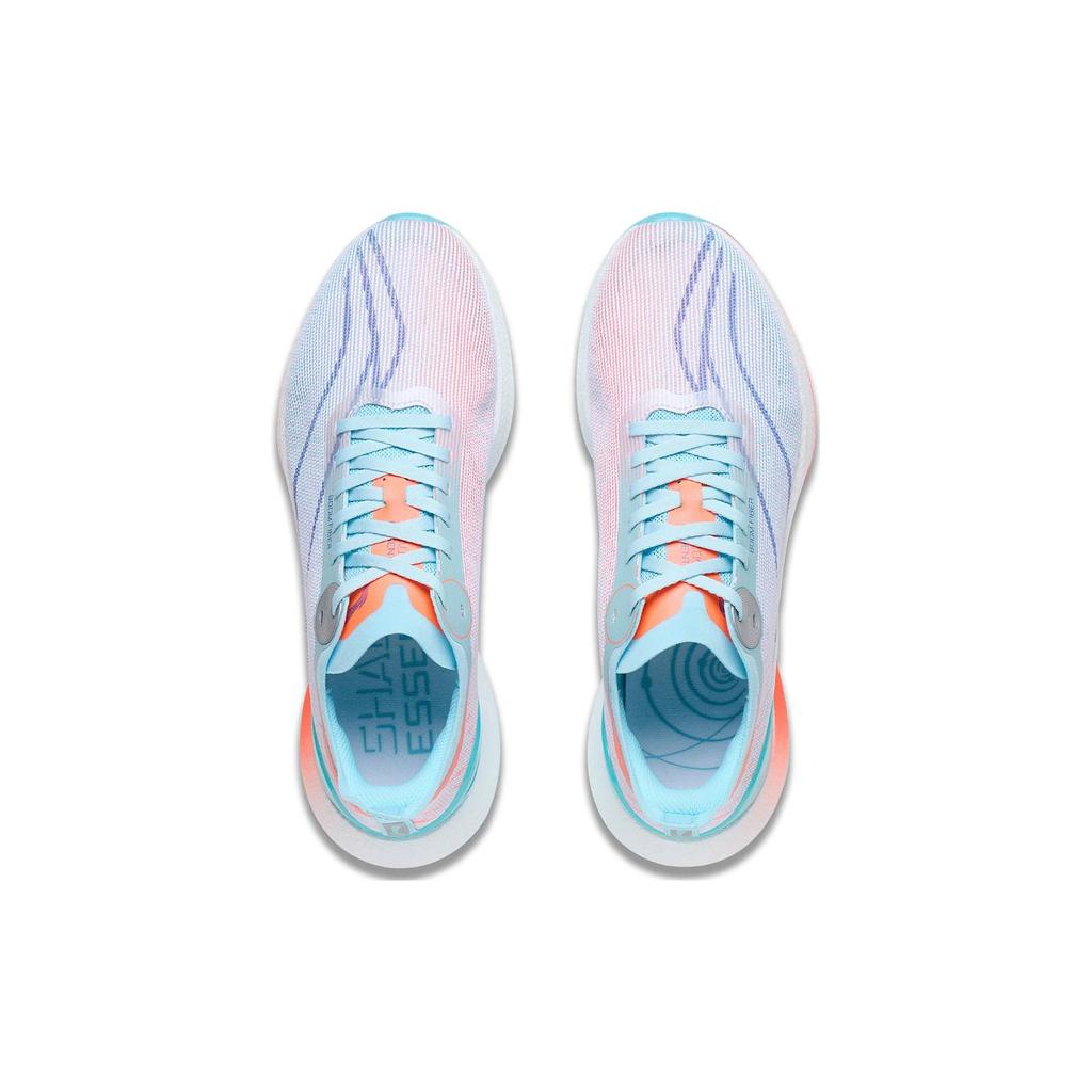 New LINING Jueying 2 Essential Running Shoes Men Low Top Standard White/Light Wax Blue ARRT005-12
