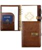 CAGIE System Planner A5 Lockable Notebook Antique Diary with Business Card for PU 230 X Brown Lock, Loose-leaf, 6-ring Ring, Diary, Holder, School,