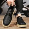 Fashion Casual Shoes Mens Lace Up Oxfords Fashion Trends Brand Top Quality 2024 Comfortable Outdoor Non-slip Shoes Mens Leather Sneakers