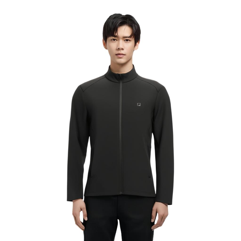 FILA Fitness Fashion Minimalist Classic Sports Training Casual Comfortable Versatile Knitted Jacket Men jackets Deep-Black A11M621504FBK
