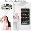Hanging Jewelry Organizer for Closet, Double-Sided 48 Pockets & 8 Necklaces Holder Jewelry Hanging Organizer to Store Earrings, Necklaces, Bracelets,