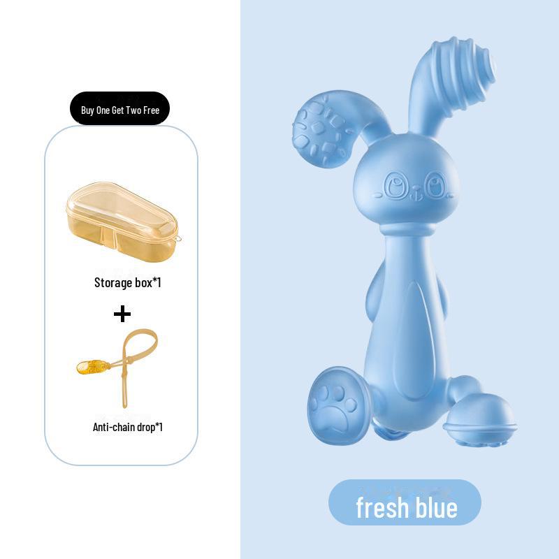 Soft Rubber Teething Rattle & Grasping Ball for Babies 0-12 Months