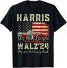 New Harris Walz  We're Not Going Back American Flag T-Shirt Unisex T-Shirt