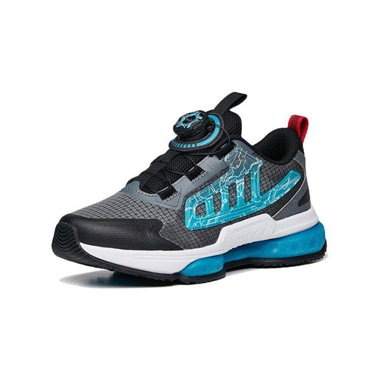 Anta Comfortable Shock Absorbing Lightweight Non-Slip Wear-Resistant Breathable Low-Top Kids Running Shoes Kids Sneakers Black Gray Blue 312235503-3