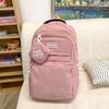 Print Backpack Middle School Student Schoolbag Large Capacity Backpack with Coin Purse