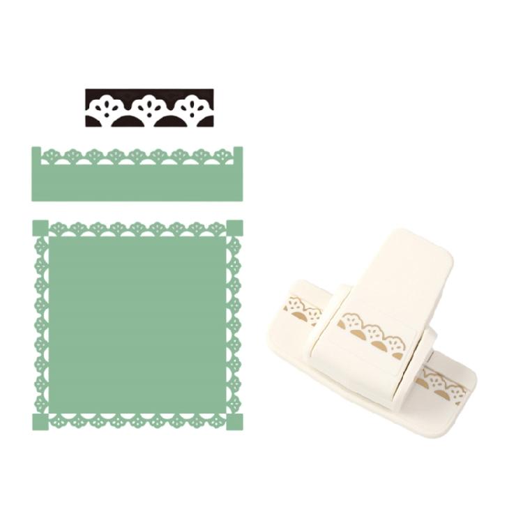 Home Office Schule Hohl Ausgestanzt Schick Rand Präge Stempel Präge Etikettierer 3D Prägemaschine für DIY Projekte