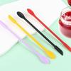 10 Piece Silicone Double Head Small Scoops Tool Makeup Spatulas Scrapers for Cosmetic Jars and Bottles Residues Removal