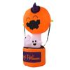 Halloween Inflatable 1.8m White Ghost Hot Air Balloon with Lights Outdoor Decoration Party Toy