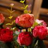 Artificial Roses Bunch Reusable Fake Flowers Maintenance-Free Faux Rose Bundle for Table