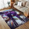 Forest Purple Parrot Print Carpet for Bedroom Living Room Bedside Sofa Floor Mat Modern Home Decor Area Rug for Gifts