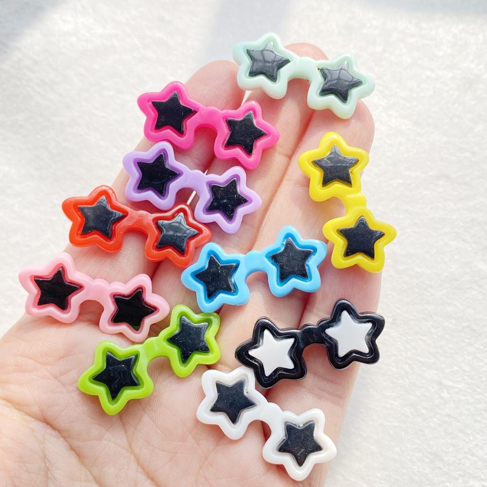 

20 шт. Смола Разноцветная Мультяшная Звезда с Маленькими Глазками Плоская Спинка Камень Скрапбукинг DIY Домашний Декор Ювелирные Аксессуары Поделки