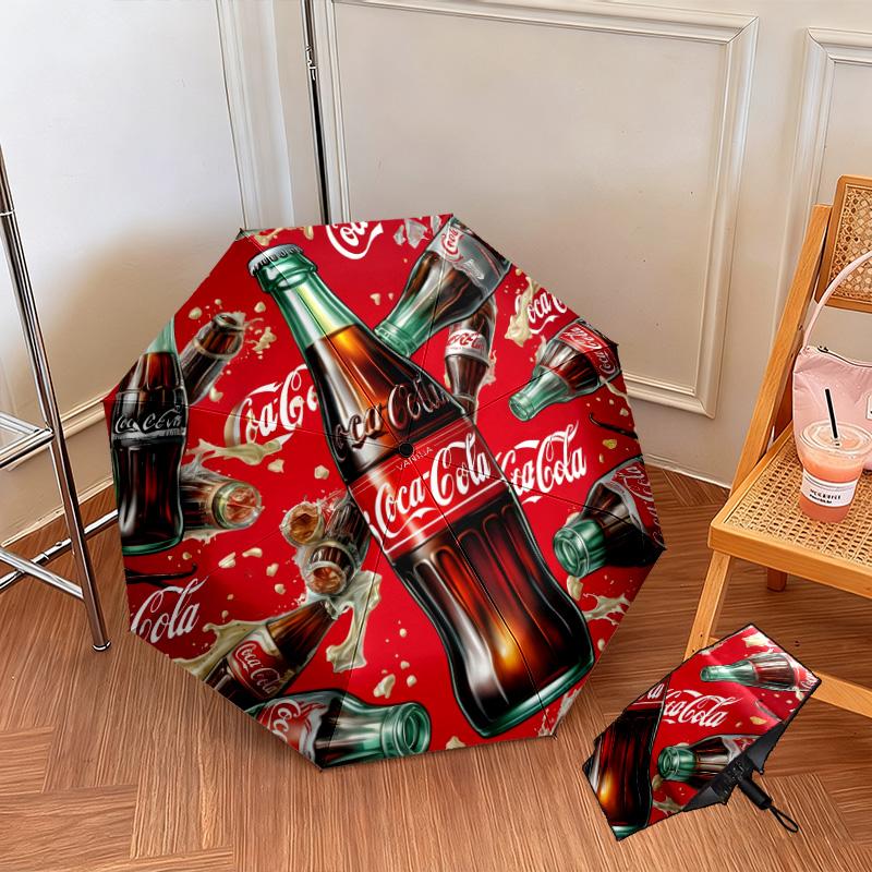 Christmas Gift Halloween Theme Bear Truck Coca Cola umbrella is suitable for all seasons, including home travel and outdoor activities Y13