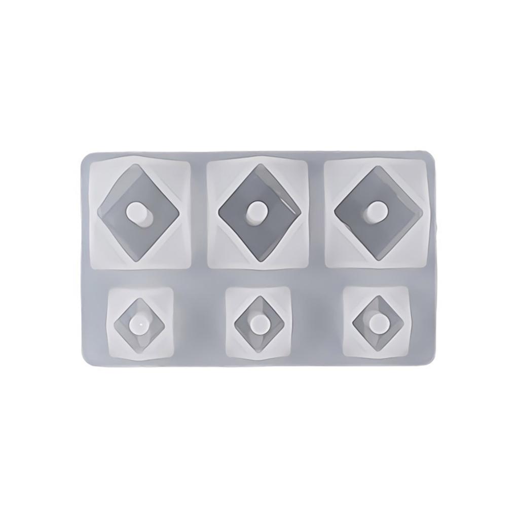 Resin Beads Molds with Hole Silicone Resin Epoxy Molds for Cabochon Gemstone Pendant Earrings Jewelry Casting Molds