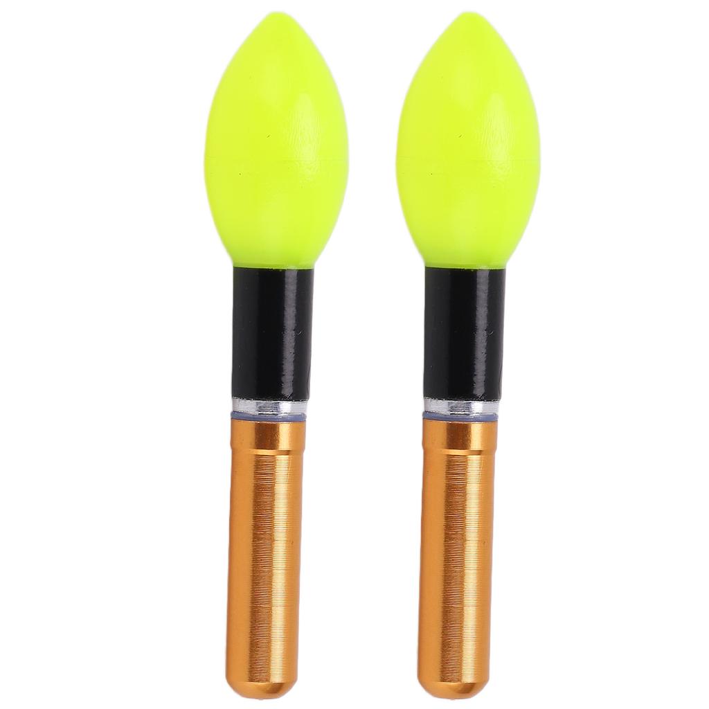 2pcs Glowing Fishing Floats LED Glowing Fishing Drifting Bobbers for Night FishingGold
