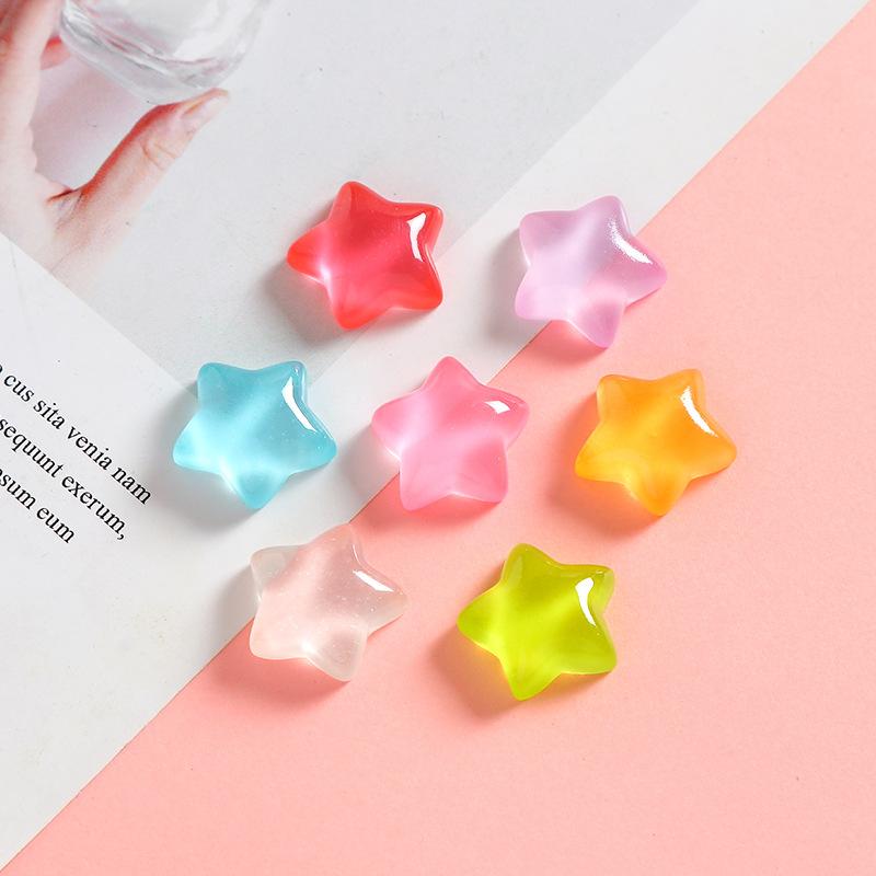 Handicrafts Sewing Products Luminous Star Resin Charm DIY Phone Case Crafts Mixed Color