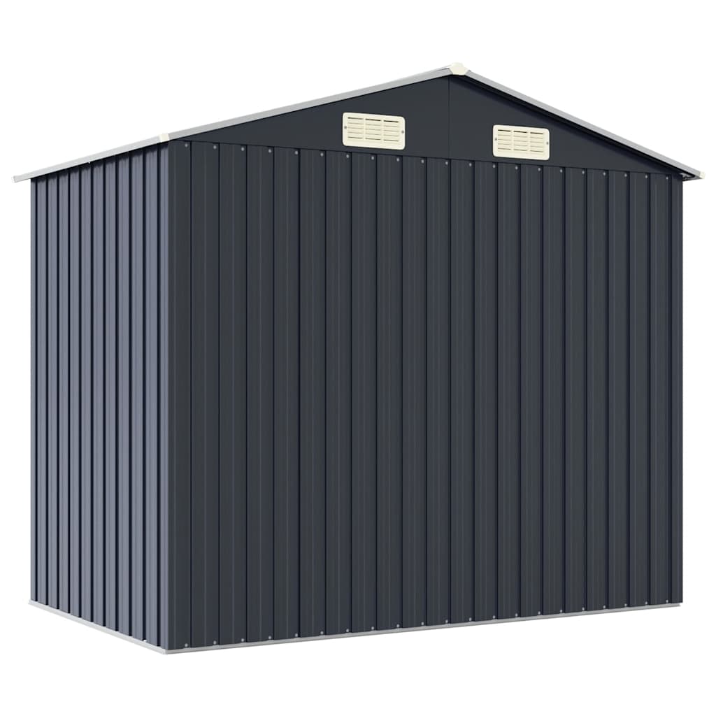 vidaXL Gerätehaus Anthrazit 205x129x183 cm Verzinkter Stahl