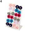 12 Pairs Fashion Multicolor Resin Flower Ear Stud Earrings Set Women Jewelry