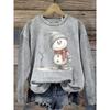 Christmas Gift Women's Sports Thin Sweatshirt, Women's Pattern Creative Printed Sweatshirt