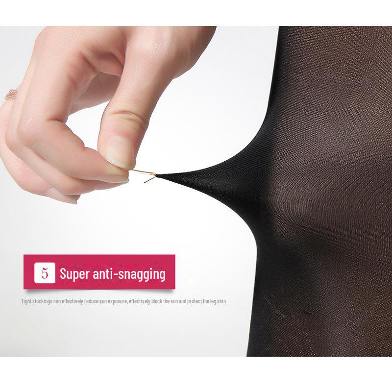 Damskie czarne, jedwabne, grube rajstopy Fenna 80D, odporne na zaciągnięcia - Jesień/Zima, aksamitne, modne rajstopy