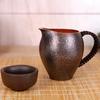 Vintage Coffee Mug Pure Copper Cup,Lrregular Shape Weave Handle 280 ml Breakfast Cup,Handcrafted Tea Tumbler Drinkware Tableware
