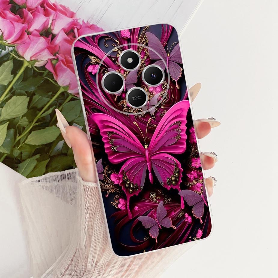 Pour Xiaomi Redmi 14C Coque Belle Papillon Peinte Housse Souple Silicone Coque Téléphone Pour Xiaomi Poco C75 PocoC75 Redmi 14C Coque