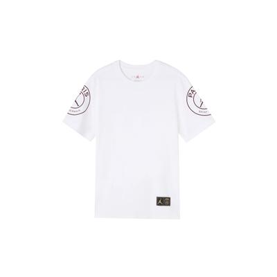 T-shirt a maniche corte con logo stampato Paris Saint-Germain Uomo Top Bianco CK9780-100