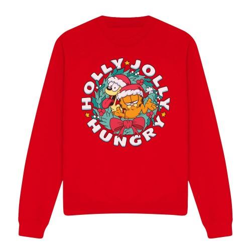 Garfield Unisex Vuxen Holly Jolly Hungry Odie Jul Sweatshirt