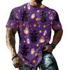 Unisex Loose Fit Casual Short Sleeve T Shirt Halloween Themed Print Top Comfortable Everyday Wear
