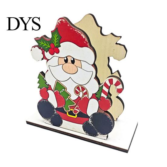 Christmas Gift for Family Napkin Holder Table, Wooden Santa Snowman Reindeer Tree Cocktail Vertical Tissue Dispenser Winter Holiday Parties, Farmhouse