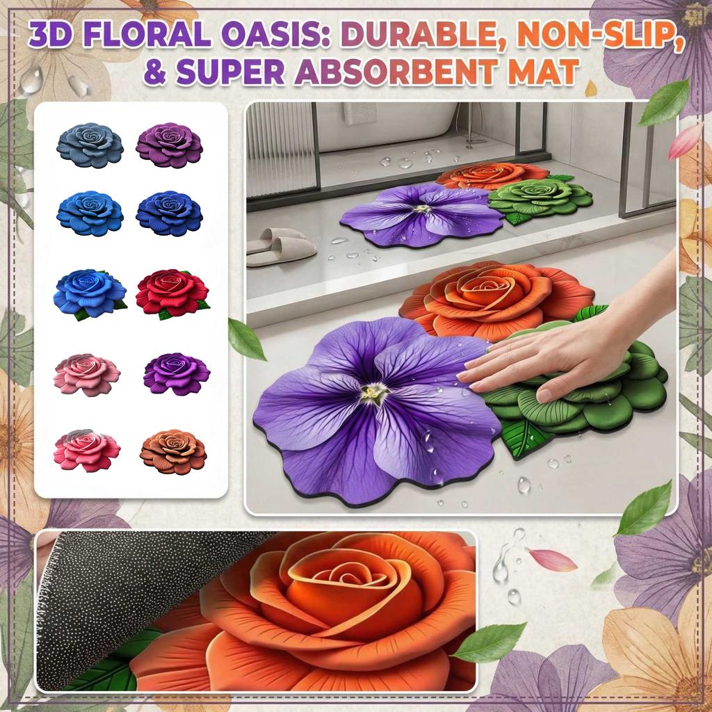 3D Visual Entrance Door Mat And Household Bathroom Floor Non- Mat