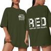 Women Casual Short Sleeve Crew Neck T Shirt Letter Print Loose Fit Lightweight Comfortable Daily Wear Top