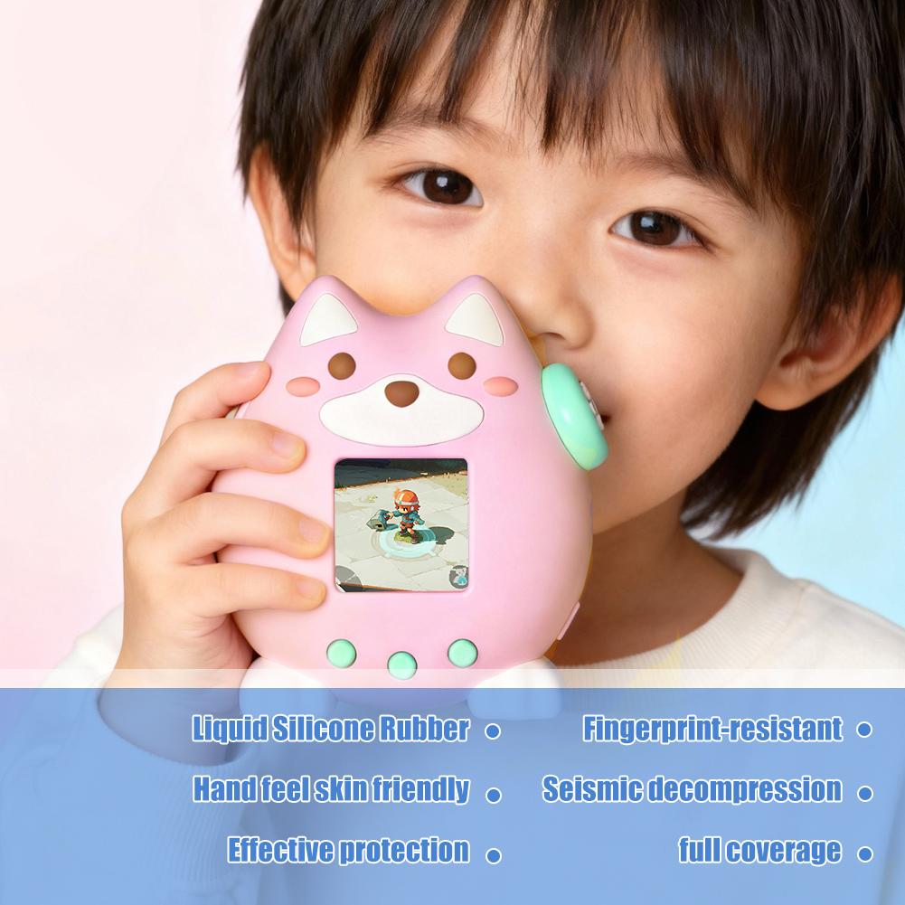 Silicone Protective Cover With Knob Cap Anti-Scratch Game Console Case Protector Cartoon Soft Shell For Tamagotchi Paradise