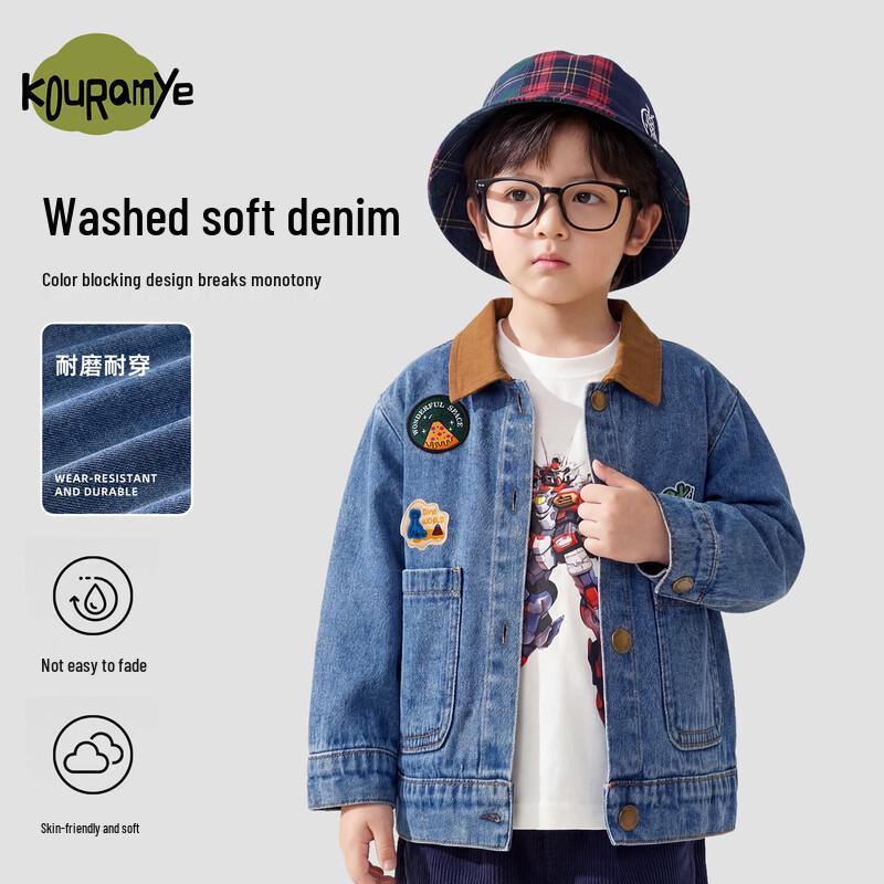 Kids  American Retro Washed Denim Jacket 90