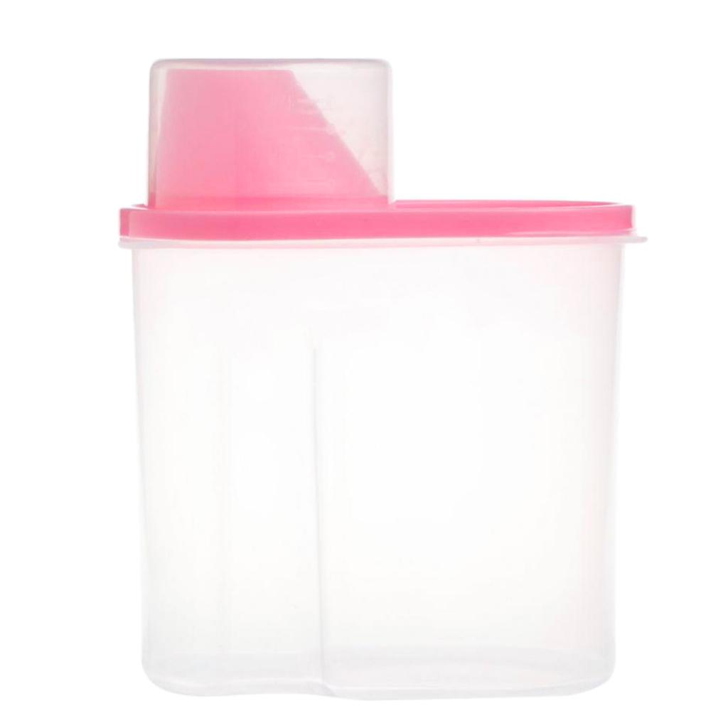 Home Kitchen Cereal Dispenser Candy Food Storage Box Containers Bins , 1.9L Pink