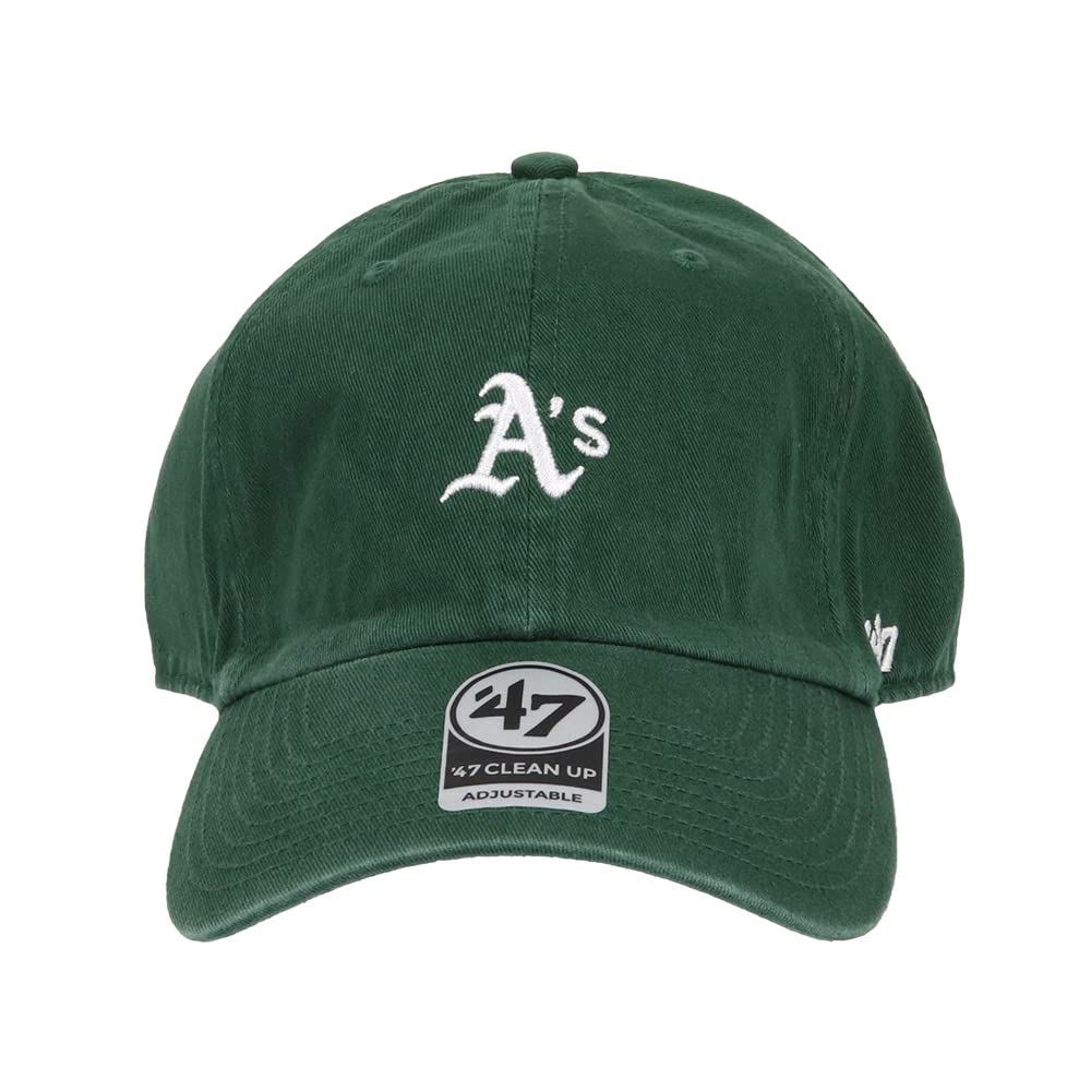 47 Brand Cap MLB Oakland Athletics Mini Logo Clean Up Base Runner Dark Green BSRNR18GWS Men's Women's