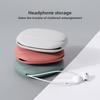 Silicone Earphone Storage Box Portable Cable Organizer for Headphones and Wires Modern Minimalist Design 1L Capacity Green, Gray, Pink Options