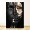 African Art Black and Gold Woman Oil Painting On Canvas Cuadros Posters and Prints Scandinavian Wall Art Picture for Living Room